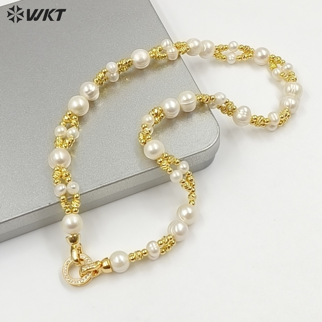Baroque Pearl Pendant Necklace Gold - WT-JN376 WKT Versatile Advanced Natural Freshwater