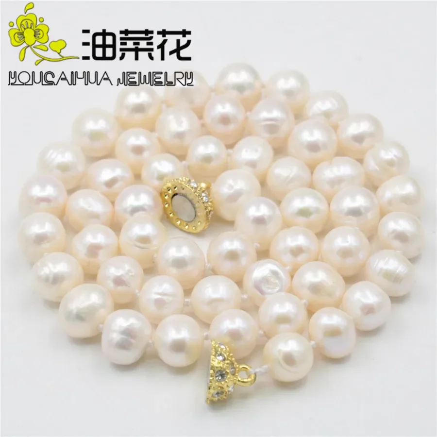 Freshwater Cultured Pearl Necklace 8-9Mm - Hot New Charming Beautiful Fashion Jewelry
