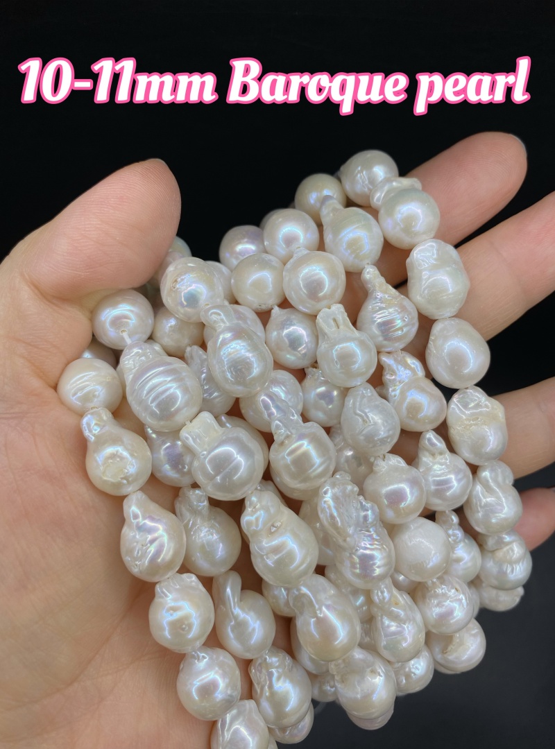 Silver Bead Clasps For Pearl Necklace - Natural Freshwater Pearl Choker Necklace Baroque