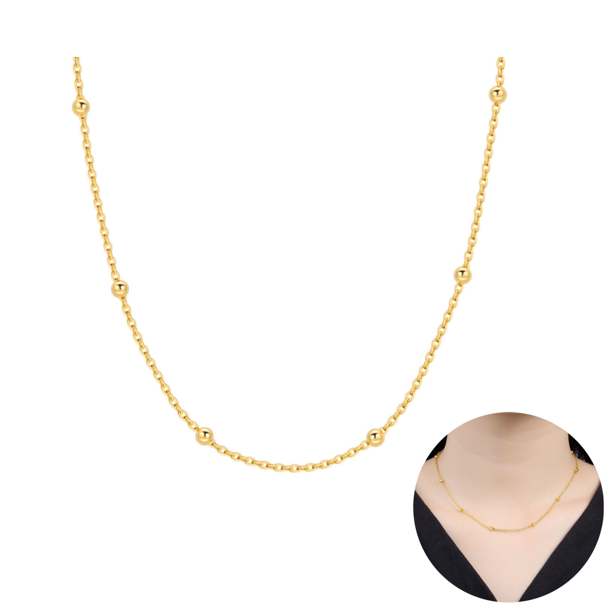 Orstarry S925 Sterling Silver  - Baroque Pearl Pendant Necklace Gold recension och pris