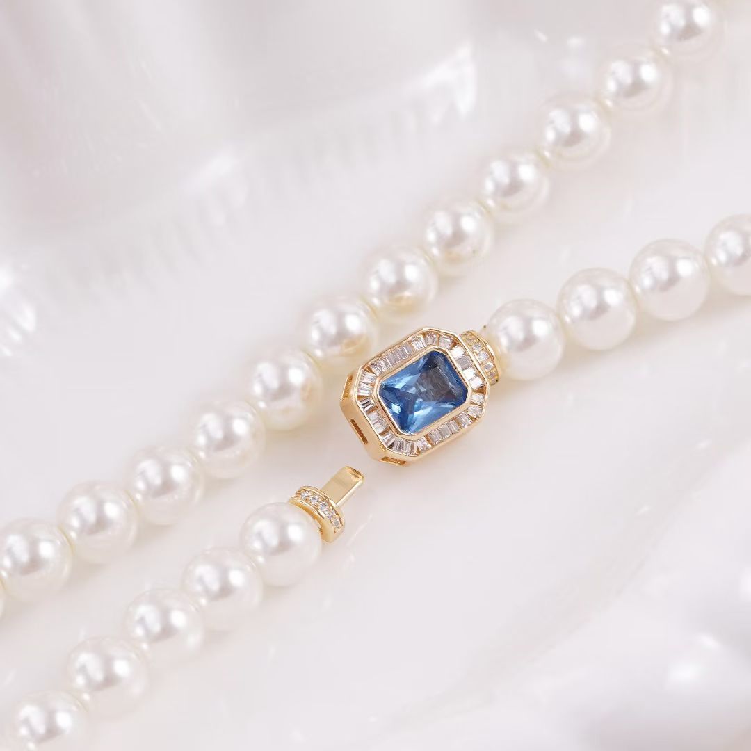 S925 Sterling Silver Necklace  - Silver Bead Clasps For Pearl Necklace recension och pris