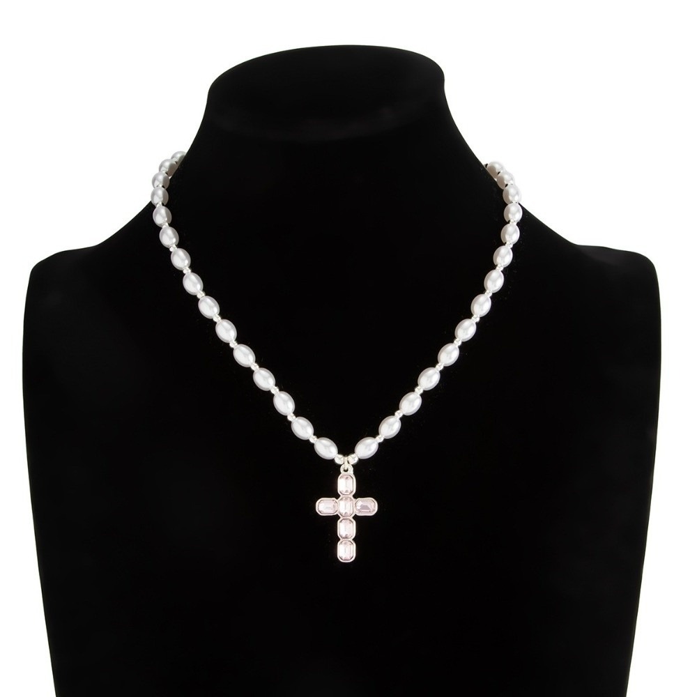 New Cross Pendant Pendant Neck - Silver Bead Clasps For Pearl Necklace recension och pris