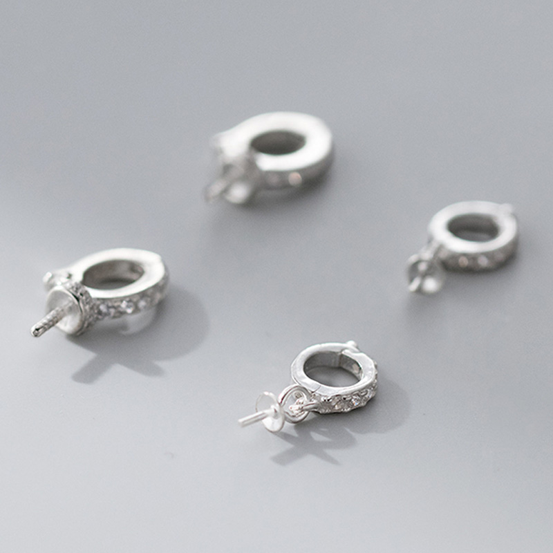 1pc 925 Sterling Silver AAA Zi - Silver Bead Clasps For Pearl Necklace recension och pris