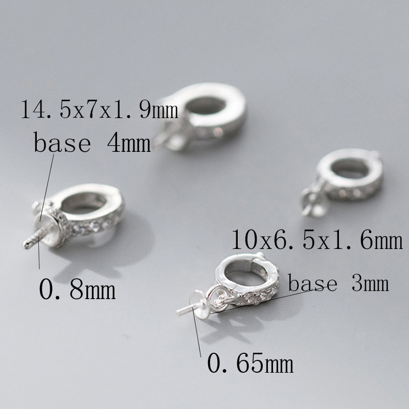 1pc 925 Sterling Silver AAA Zi - Silver Bead Clasps For Pearl Necklace recension och pris