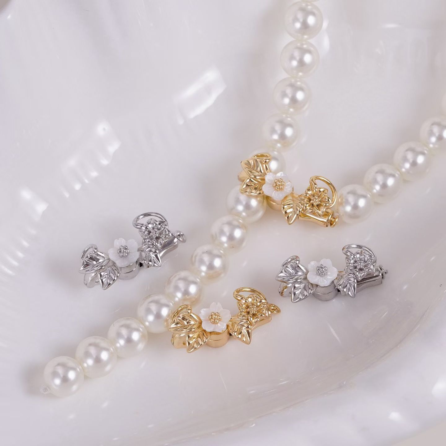 Magnetic S925 Sterling Silver  - Silver Bead Clasps For Pearl Necklace recension och pris