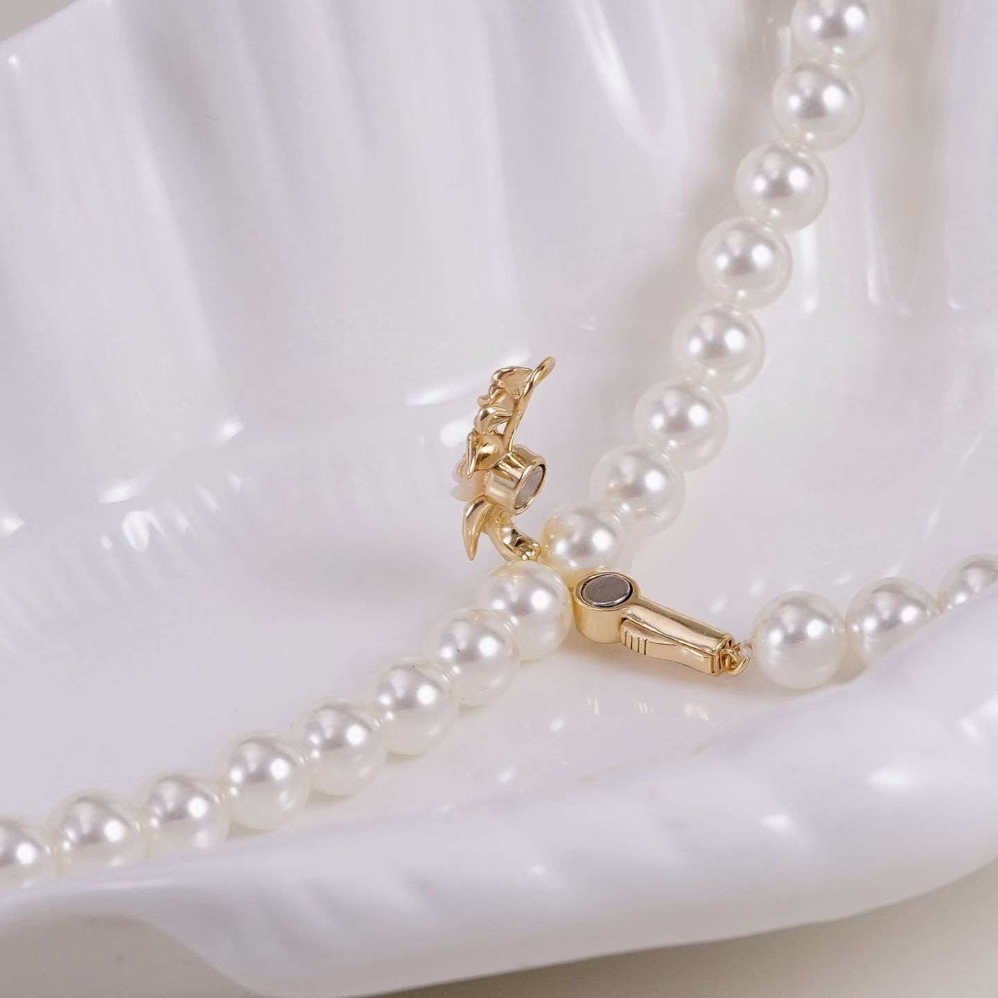 Magnetic S925 Sterling Silver  - Silver Bead Clasps For Pearl Necklace recension och pris