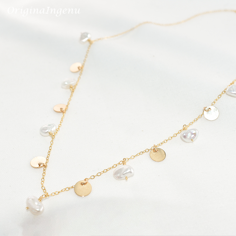 Natural Baroque Pearl Necklace - Baroque Pearl Pendant Necklace Gold recension och pris