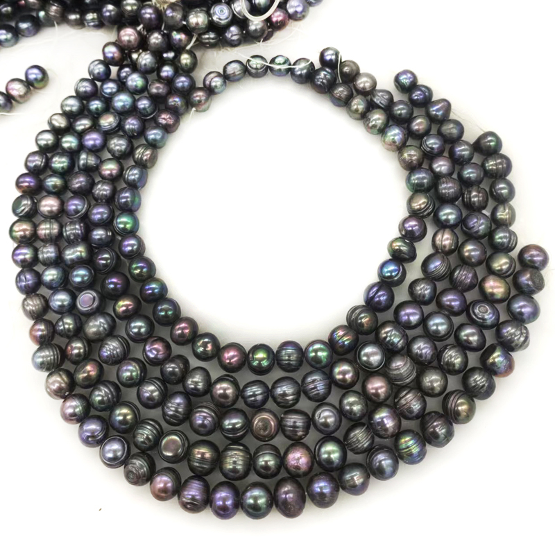 Wholesale 16 inches 10-11mm Bl - Natural Freshwater Pearl Strand Loose Beads recension och pris