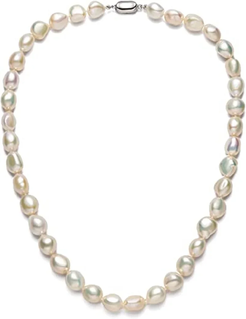 Baroque Pearl Necklace for Wom - Freshwater Cultured Pearl Necklace 8-9Mm recension och pris