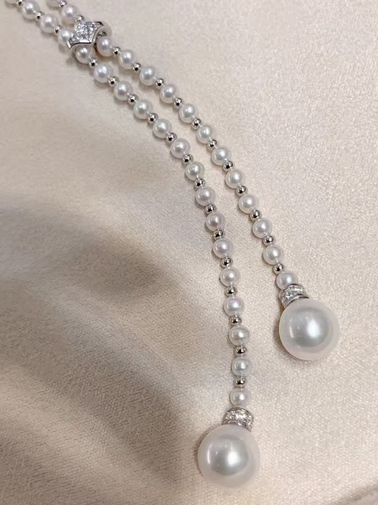 Designer Sweater Chain 60cm Lo - Silver Bead Clasps For Pearl Necklace recension och pris