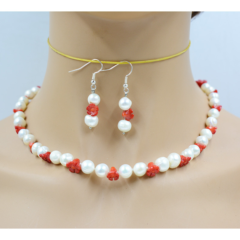 8-9MM natural white freshwater - Freshwater Cultured Pearl Necklace 8-9Mm recension och pris