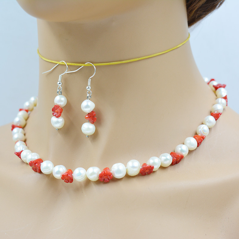 8-9MM natural white freshwater - Freshwater Cultured Pearl Necklace 8-9Mm recension och pris