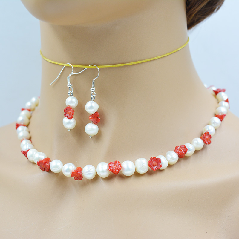 8-9MM natural white freshwater - Freshwater Cultured Pearl Necklace 8-9Mm recension och pris