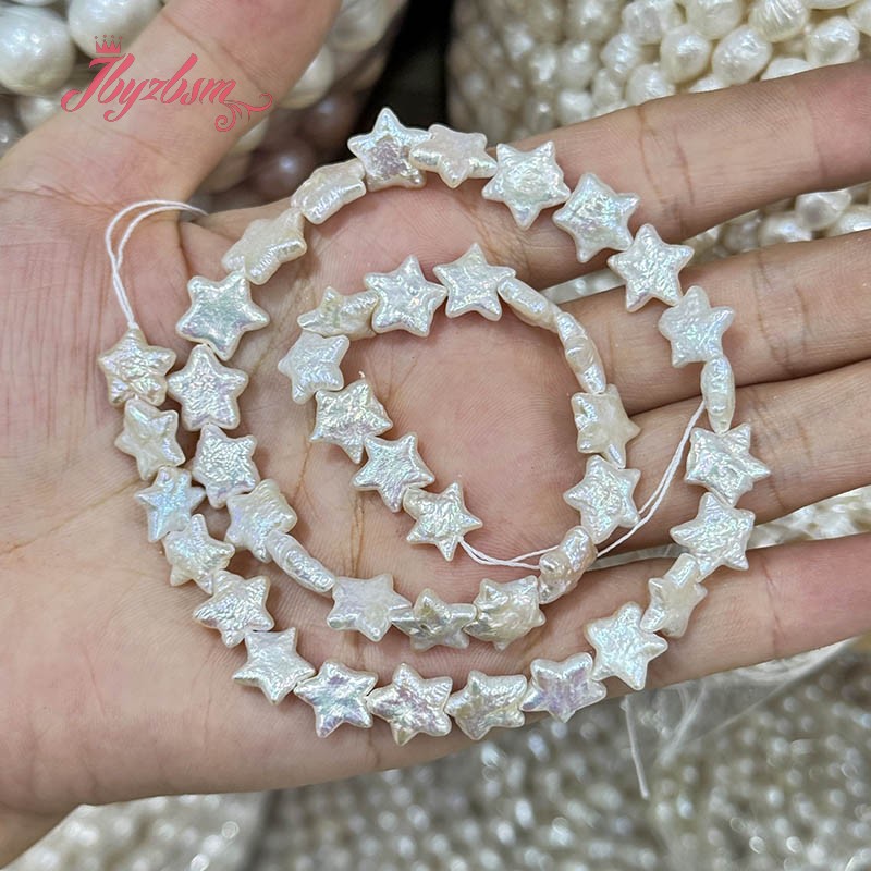 10-12mm Natural Freshwater Pea - Natural Freshwater Pearl Strand Loose Beads recension och pris