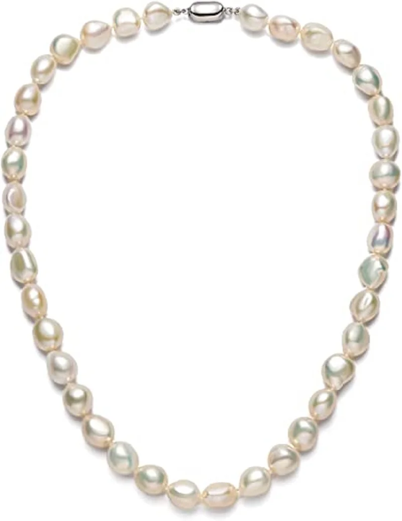 Baroque Pearl Necklace for Wom - Freshwater Cultured Pearl Necklace 8-9Mm recension och pris
