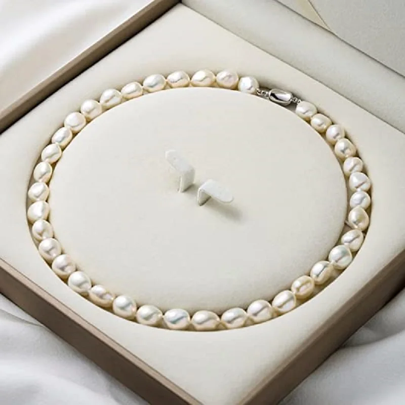Baroque Pearl Necklace for Wom - Freshwater Cultured Pearl Necklace 8-9Mm recension och pris