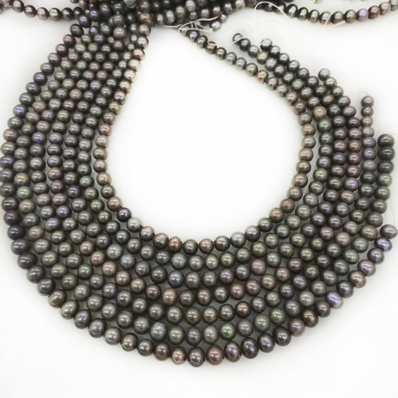 Wholesale 16 inches 7-8mm Blac - Natural Freshwater Pearl Strand Loose Beads recension och pris