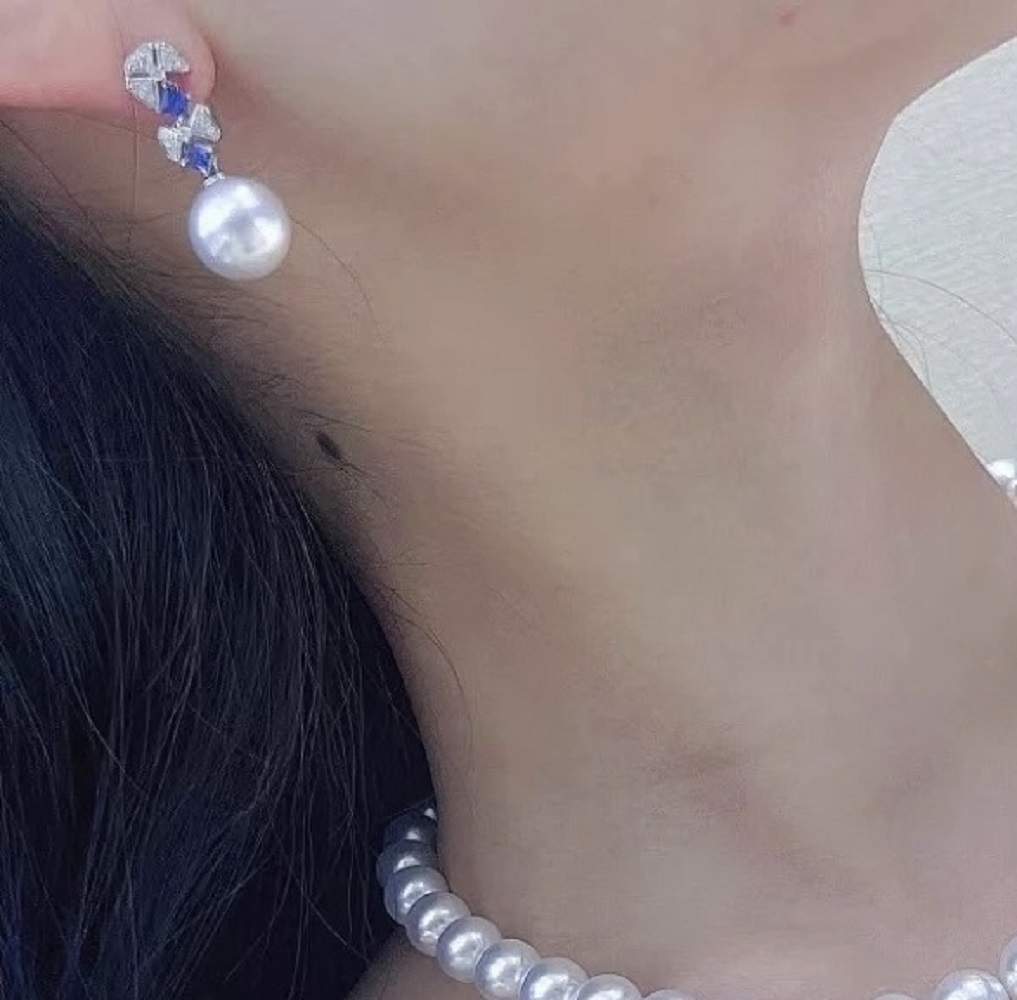 Charming Japanese Pearl AAAA9- - Akoya Pearl Stud Earrings Sterling Silver recension och pris