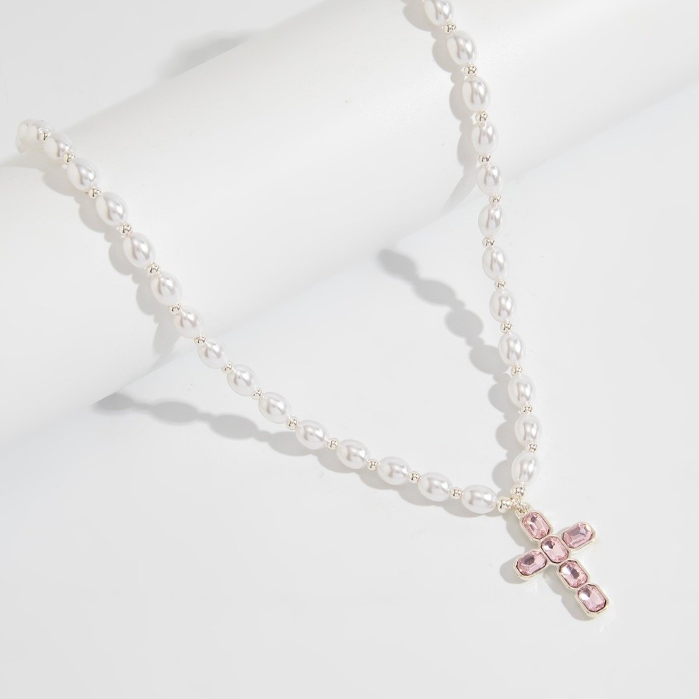 Fashion Cross Pendant Pendant  - Silver Bead Clasps For Pearl Necklace recension och pris