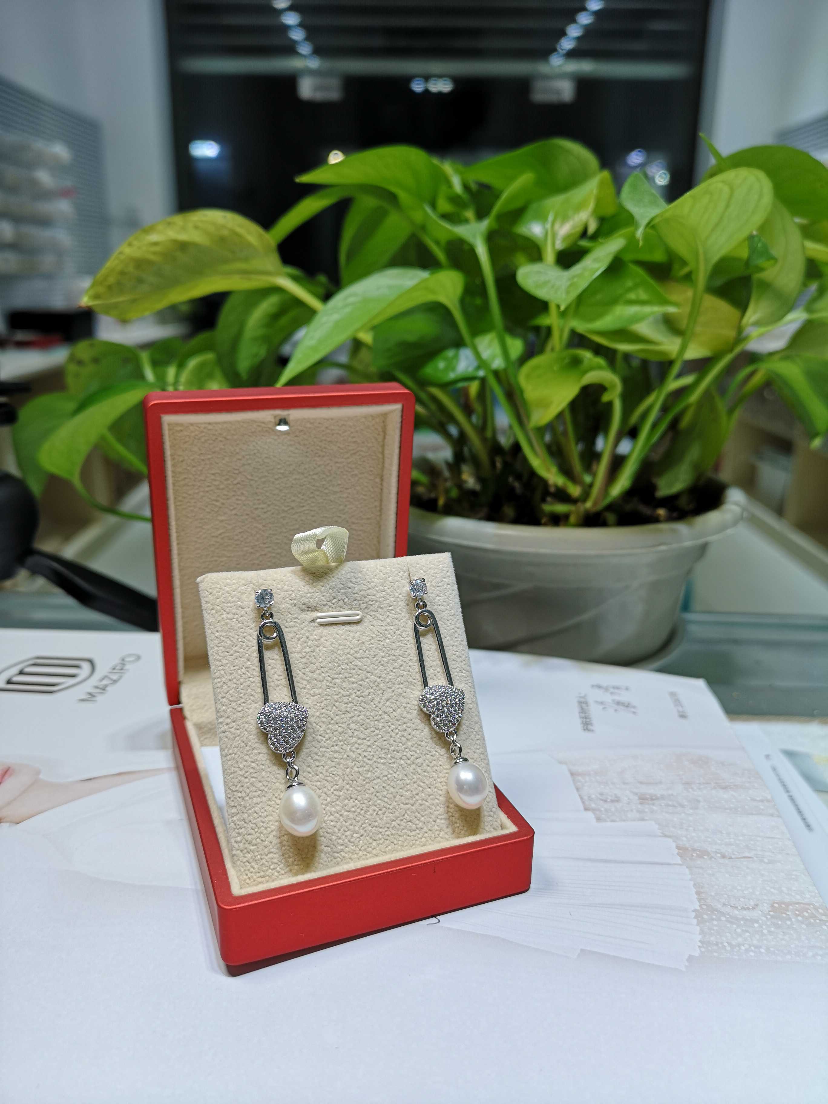 Natural Pearl Earrings, Love E - Akoya Pearl Stud Earrings Sterling Silver recension och pris