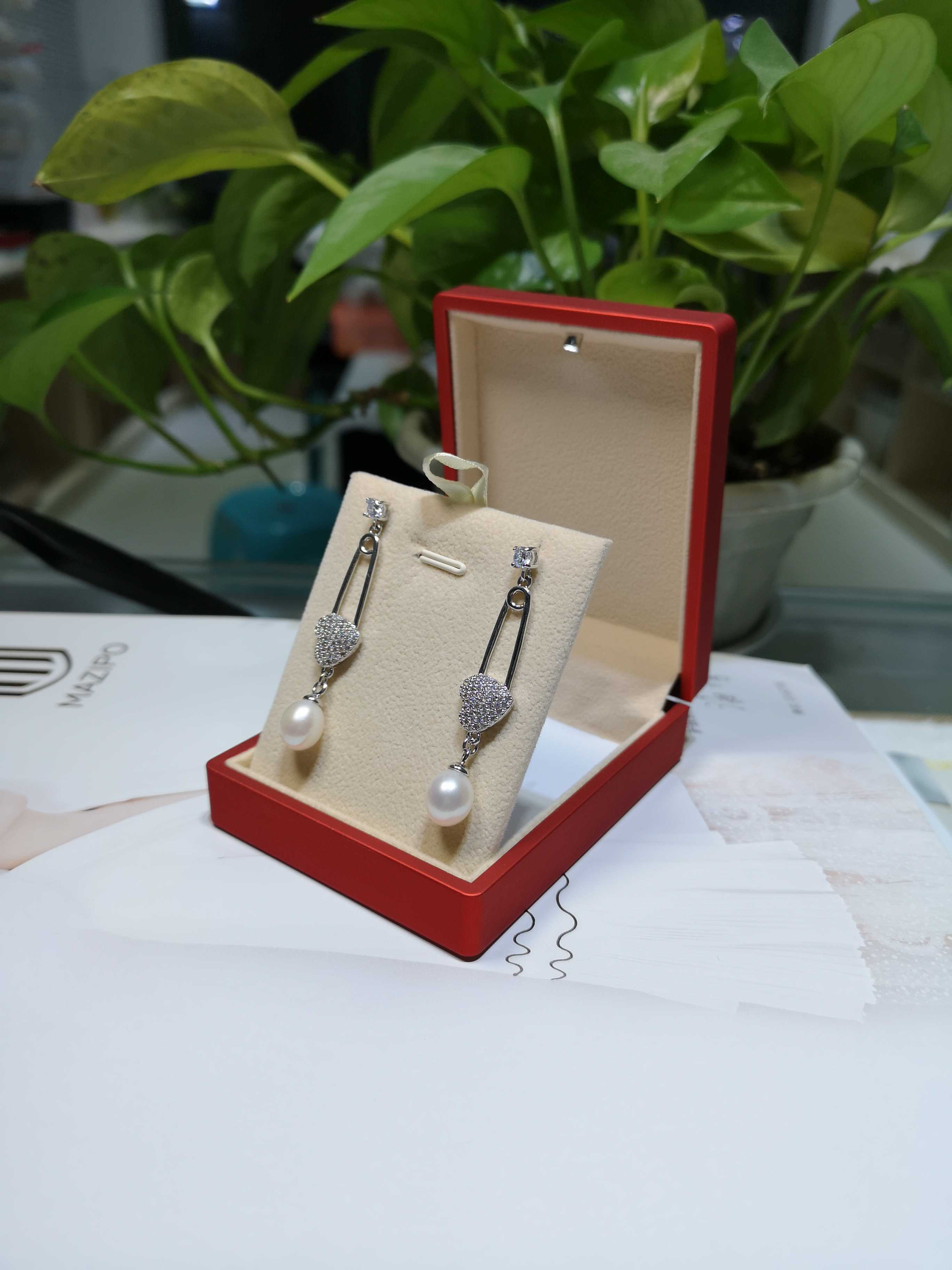 Natural Pearl Earrings, Love E - Akoya Pearl Stud Earrings Sterling Silver recension och pris