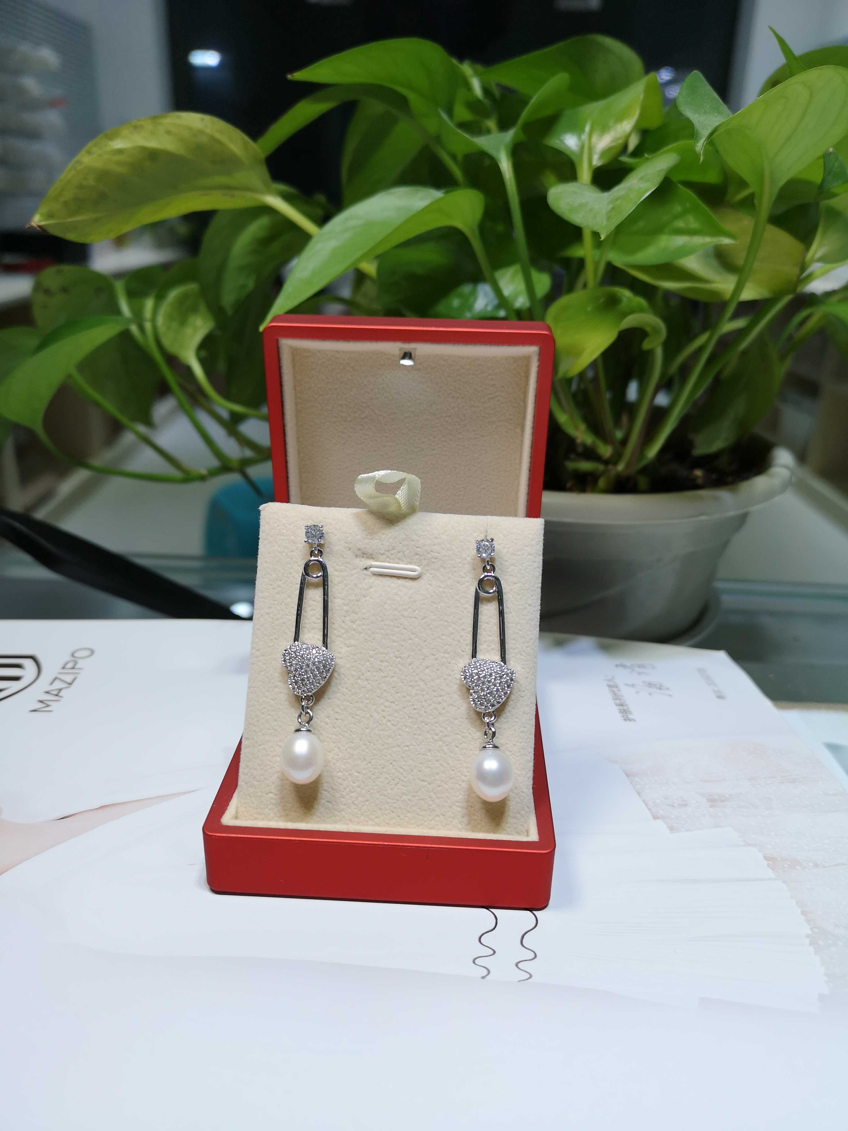 Natural Pearl Earrings, Love E - Akoya Pearl Stud Earrings Sterling Silver recension och pris