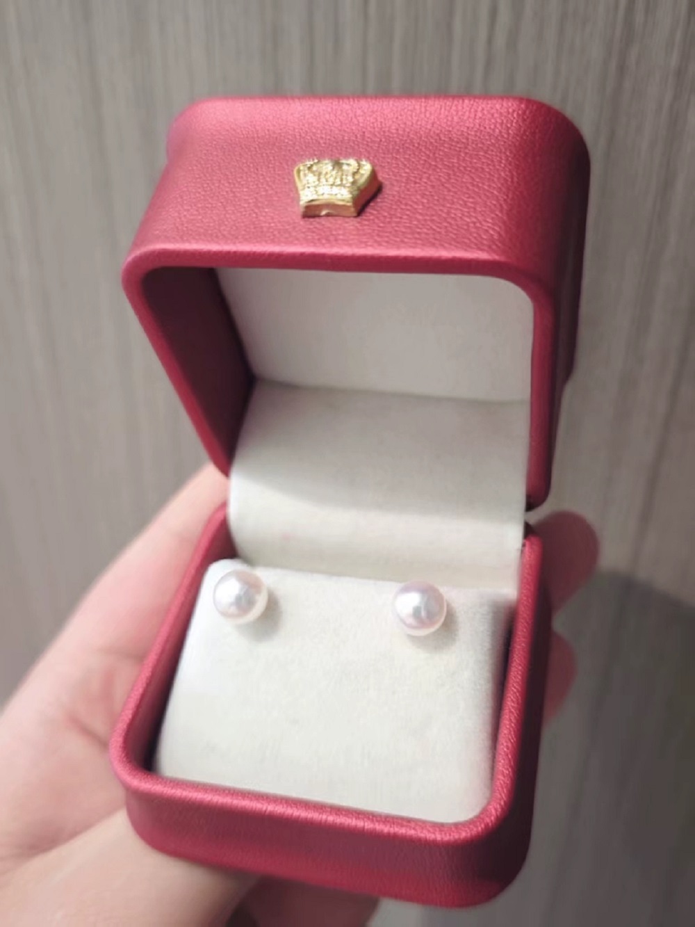 Natural white akoyaAAAA8-9mm p - Akoya Pearl Stud Earrings Sterling Silver recension och pris