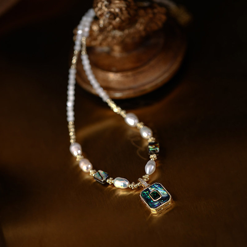 New Arrival Luxury Beauty Pend - Baroque Pearl Pendant Necklace Gold recension och pris