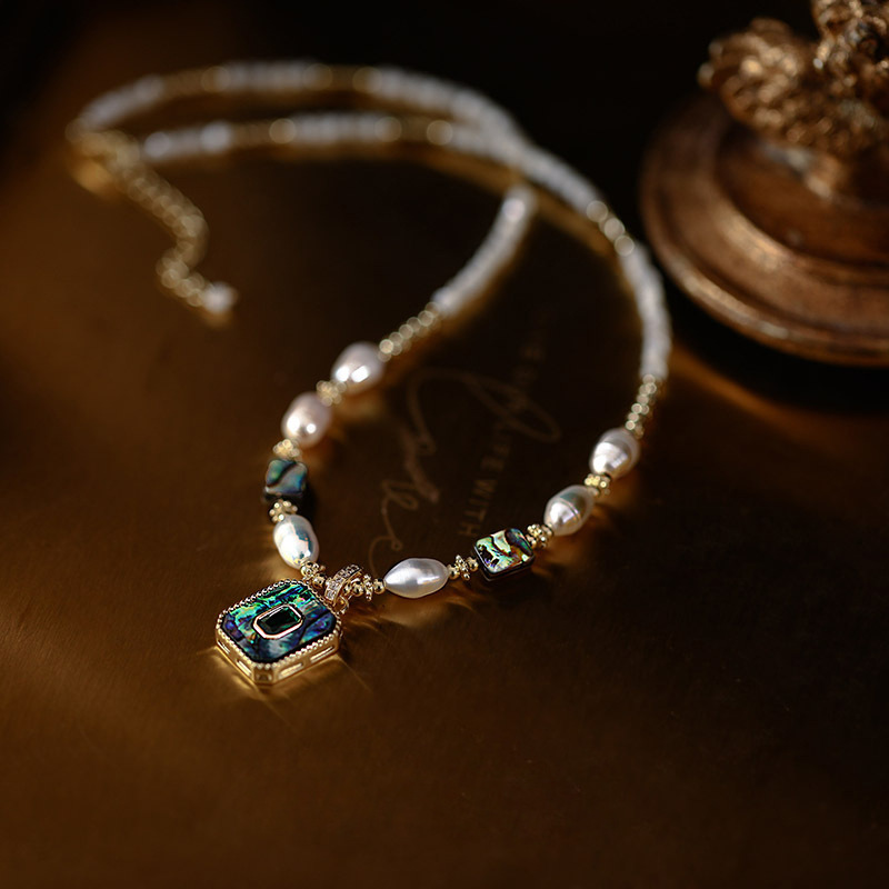 New Arrival Luxury Beauty Pend - Baroque Pearl Pendant Necklace Gold recension och pris