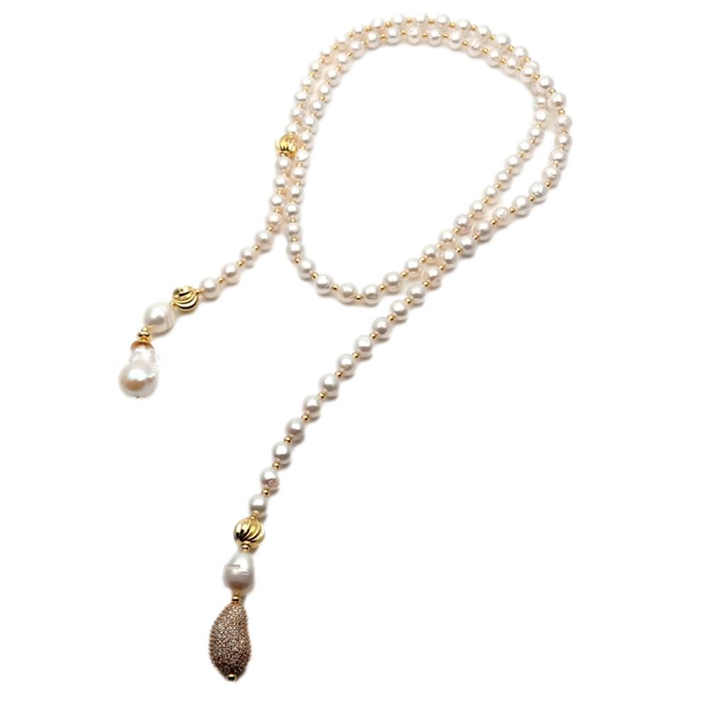 YYGEM 8-9mm Near Round Freshwa - Freshwater Cultured Pearl Necklace 8-9Mm recension och pris