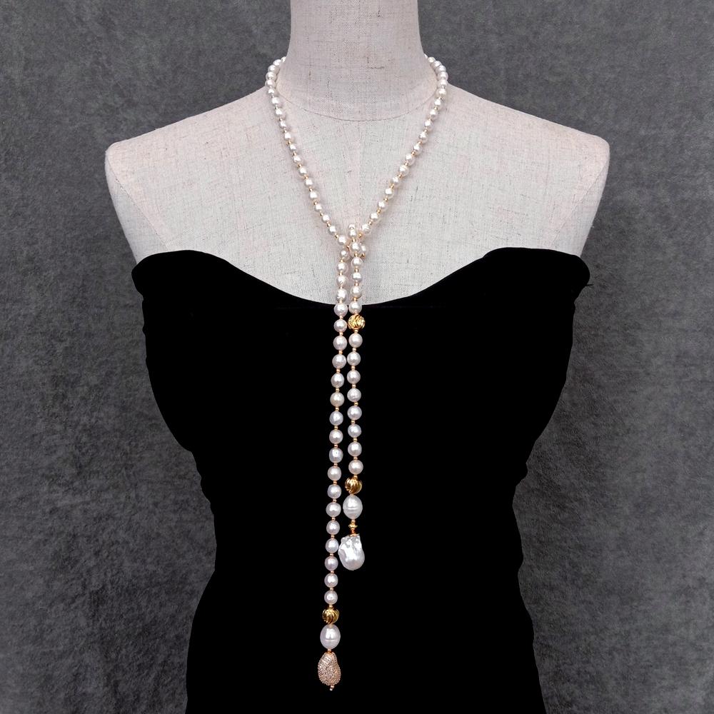 YYGEM 8-9mm Near Round Freshwa - Freshwater Cultured Pearl Necklace 8-9Mm recension och pris