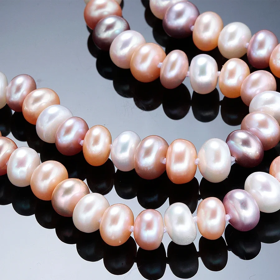 YWYC 7-10mm Bread Bead Freshwa - Silver Bead Clasps For Pearl Necklace recension och pris