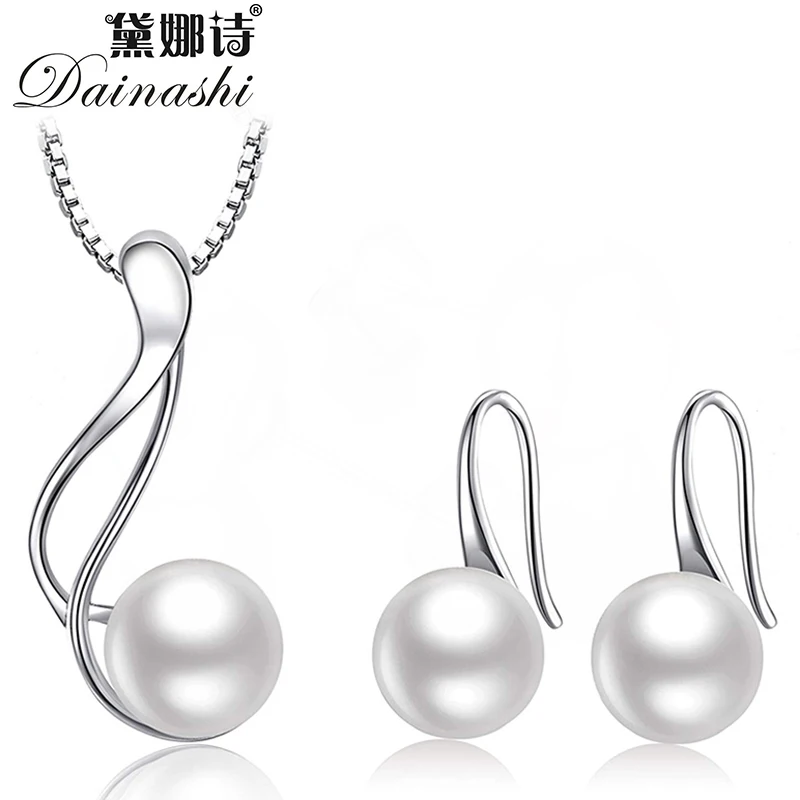 Dainashi Elegant 925 Sterling  - Freshwater Cultured Pearl Necklace 8-9Mm recension och pris