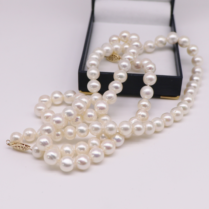 HOOZZ.P 8-9mm White Natural Fr - Freshwater Cultured Pearl Necklace 8-9Mm recension och pris