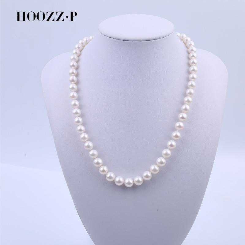 HOOZZ.P 8-9mm White Natural Fr - Freshwater Cultured Pearl Necklace 8-9Mm recension och pris