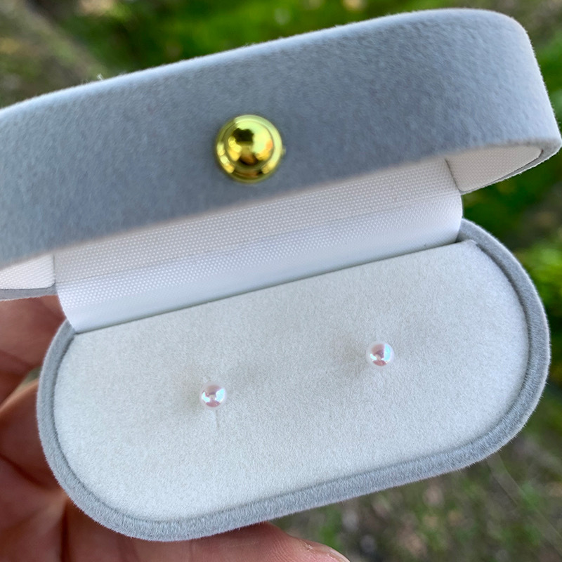 Natural freshwater akoya pearl - Akoya Pearl Stud Earrings Sterling Silver recension och pris