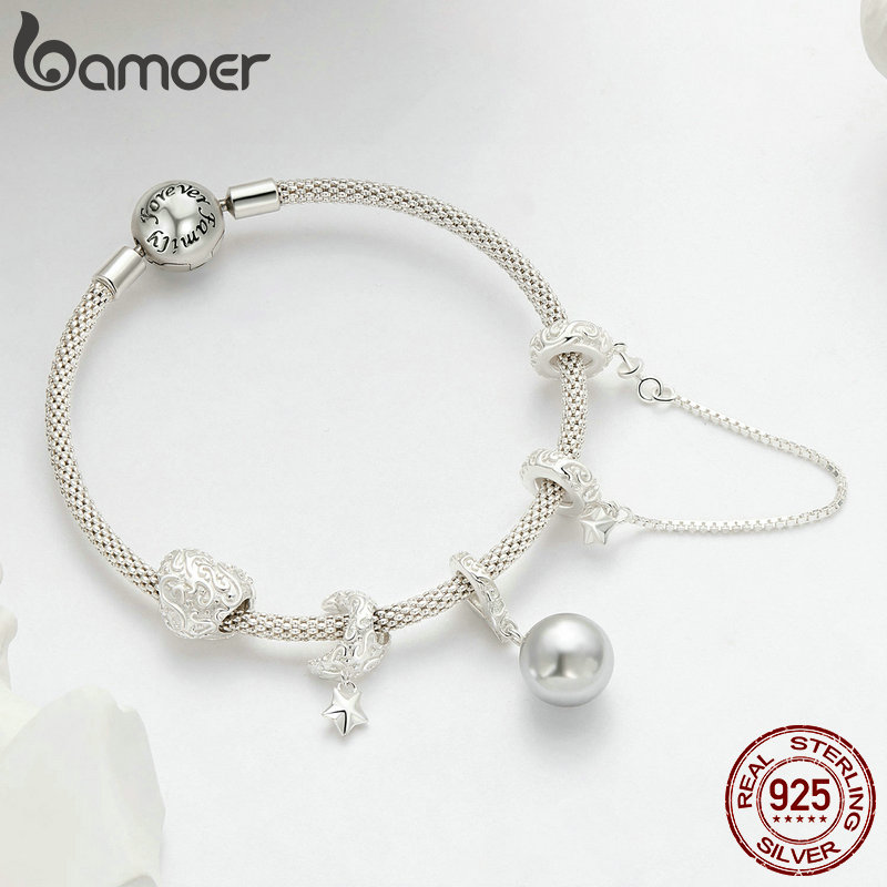 Bamoer 925 Sterling Silver Moo - Mother Of Pearl Shell Pendant Necklace recension och pris