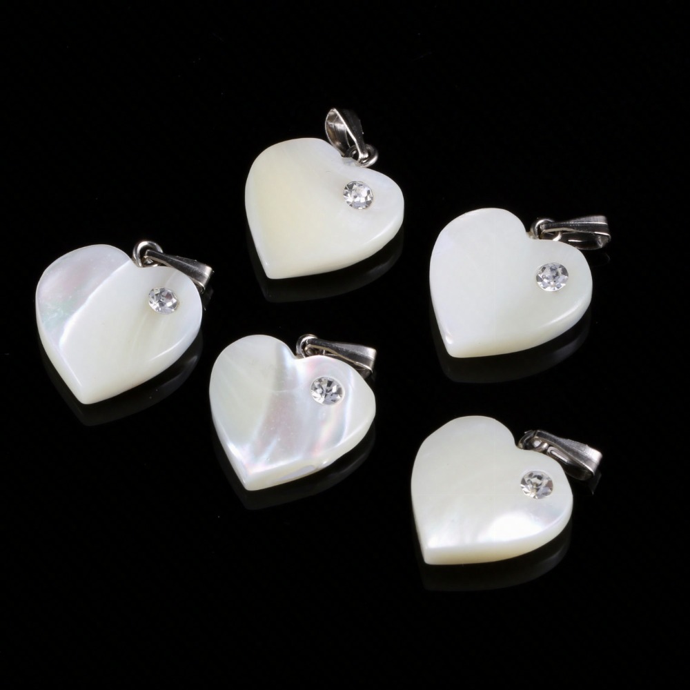 Natural white Shell Pendants M - Mother Of Pearl Shell Pendant Necklace recension och pris