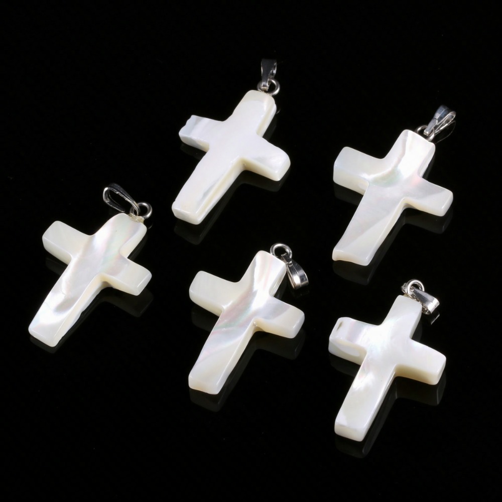 Natural white Shell Pendants M - Mother Of Pearl Shell Pendant Necklace recension och pris