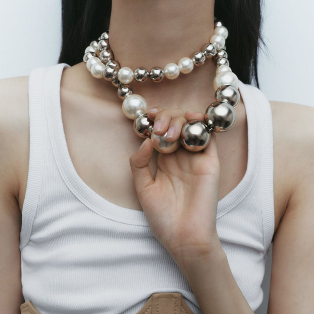 2026 New Fashion Double Layer  - Silver Bead Clasps For Pearl Necklace recension och pris