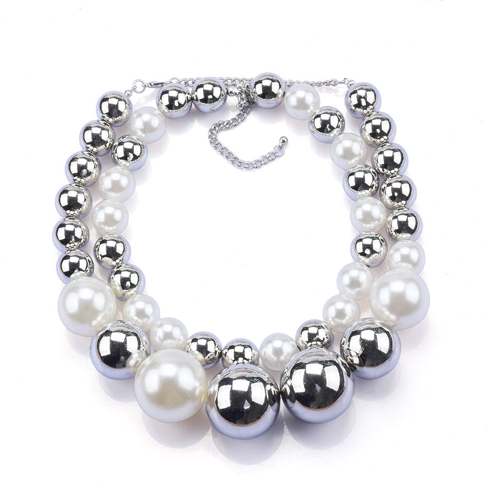2026 New Fashion Double Layer  - Silver Bead Clasps For Pearl Necklace recension och pris