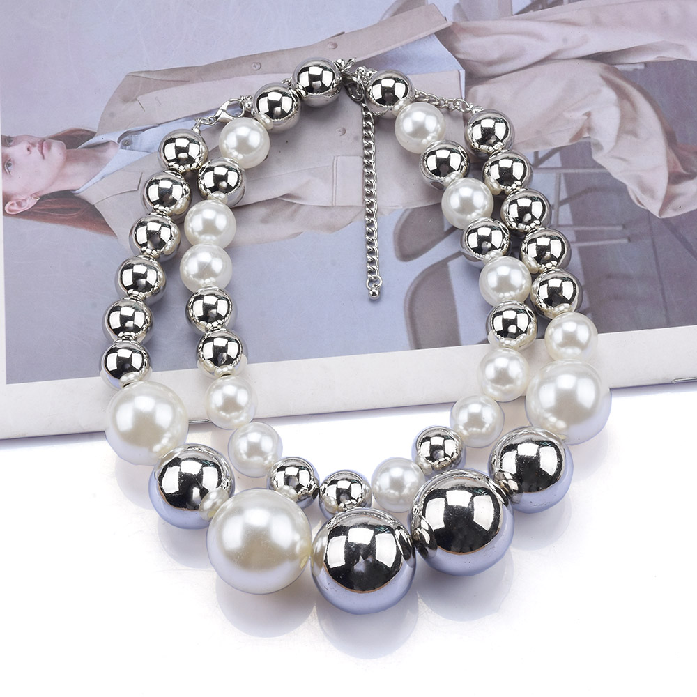 2026 New Fashion Double Layer  - Silver Bead Clasps For Pearl Necklace recension och pris