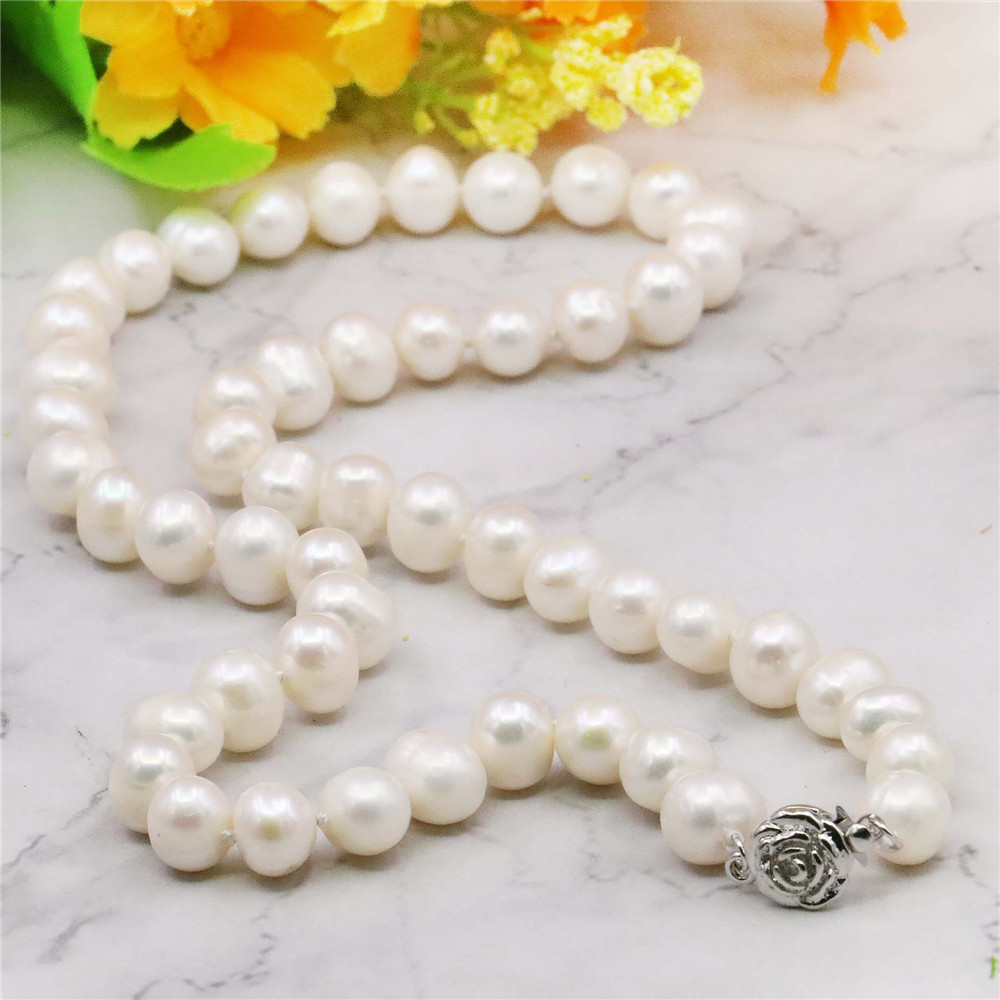 Charming! 8-9mm White Akoya Cu - Freshwater Cultured Pearl Necklace 8-9Mm recension och pris