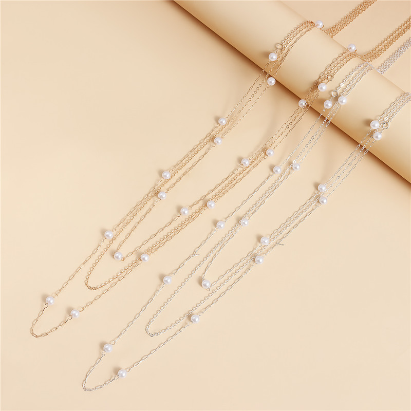 Gold Color Multilayer Long Imi - Baroque Pearl Pendant Necklace Gold recension och pris