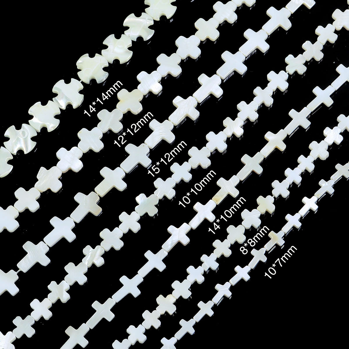 1 Strand Natural Cross Shell B - Mother Of Pearl Shell Pendant Necklace recension och pris