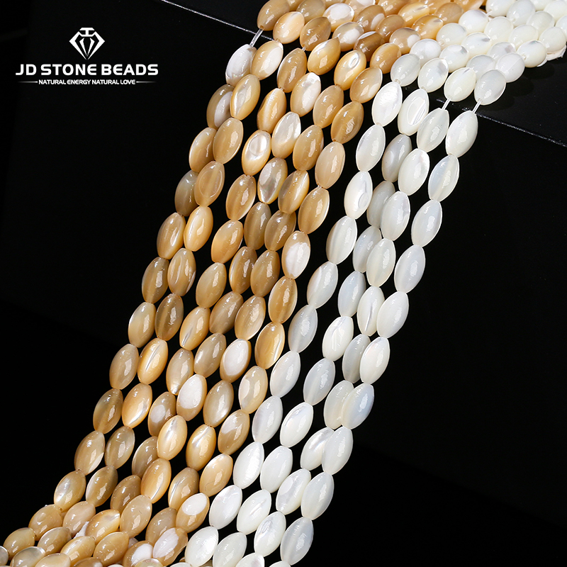 7*4mm Natural White Shell Rice - Mother Of Pearl Shell Pendant Necklace recension och pris