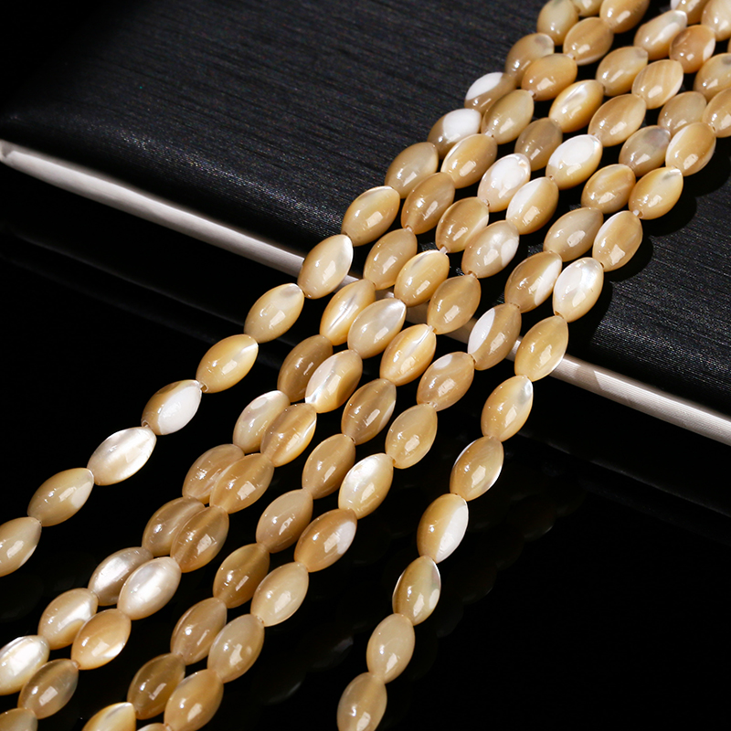 7*4mm Natural White Shell Rice - Mother Of Pearl Shell Pendant Necklace recension och pris
