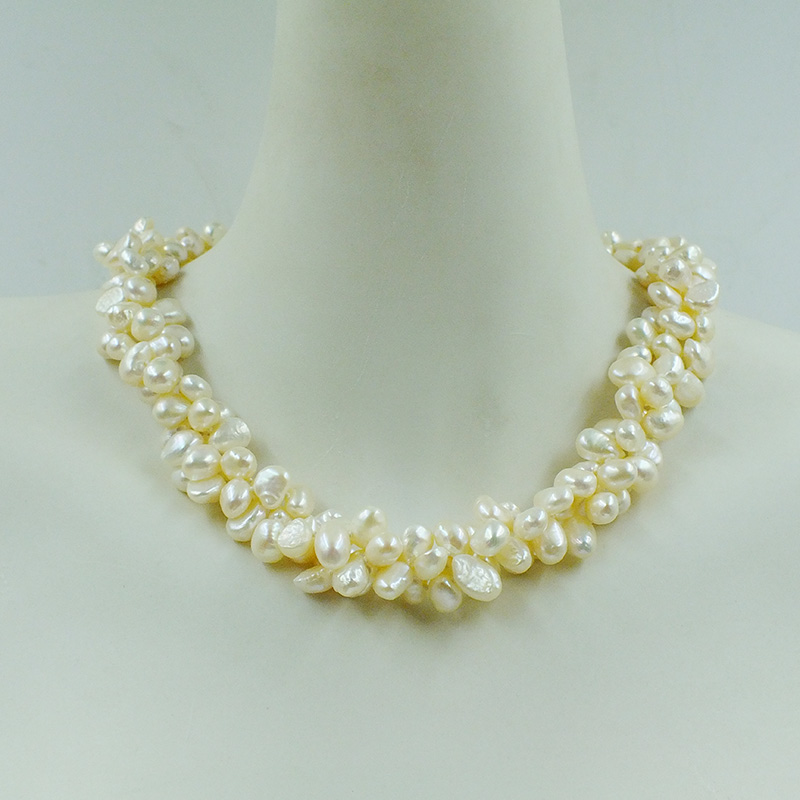 3-strand 8-9mm AAA 100% natura - Freshwater Cultured Pearl Necklace 8-9Mm recension och pris