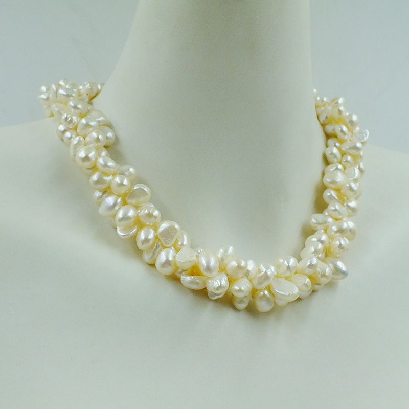 3-strand 8-9mm AAA 100% natura - Freshwater Cultured Pearl Necklace 8-9Mm recension och pris